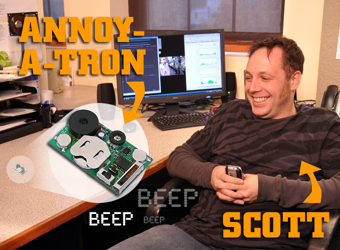 Office Prank: Scott McCarty vs. The Annoyatron : eyemg : web. mobile.  social.