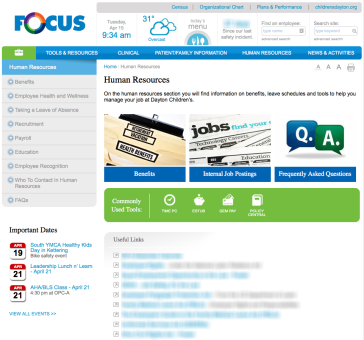 Dayton Children's Hospital Intranet (FOCUS)