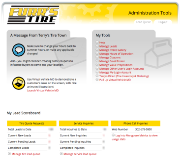 Dealer Admin Tools