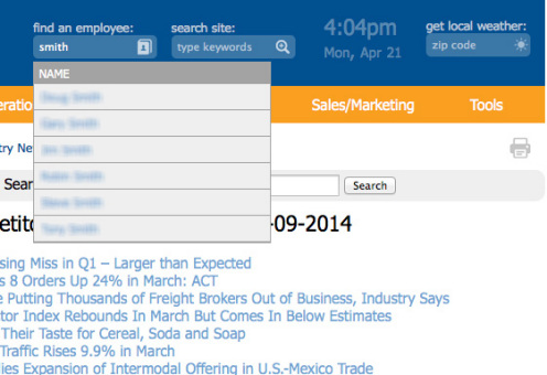 Reddaway Intranet (Inroads)