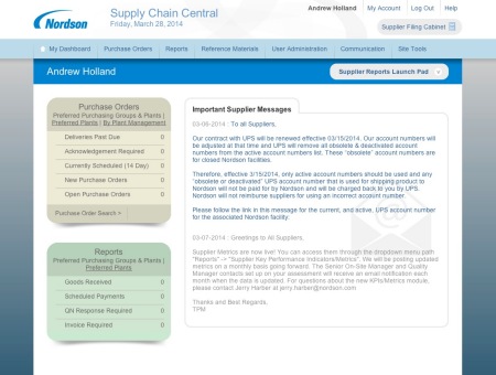 Nordson Corporation Supply Chain Central