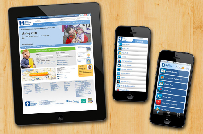 Website, mobile site and native apps - Akron Children's Hospital